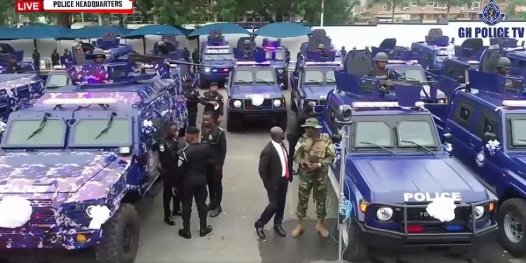 Mahama hands over 40 armoured vehicles to Police Service