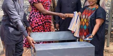 Nanton DCE Hands Over 450 Desks to Public Basic Schools