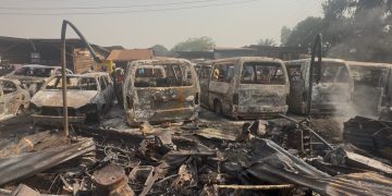 Fire destroys over 39 vehicles, mechanic shops at Sofoline