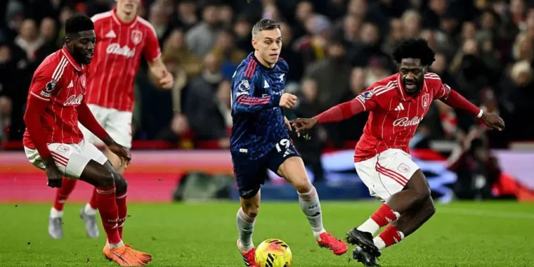 Arsenal held by Nottingham Forest, miss opportunity to extend their lead at the top of the Premier League table