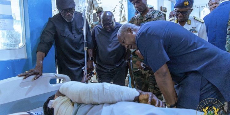 Mahama visits survivors of Burkina Faso attack at Accra military hospital