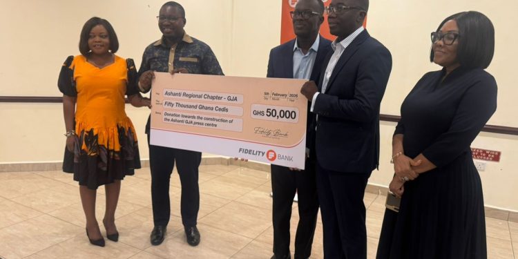 Fidelity Bank supports GJA Ashanti Press Centre project with GH¢50,000 donation