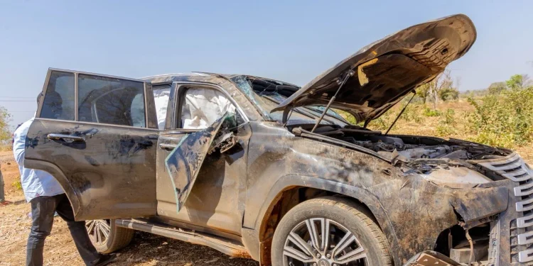 Haruna Iddrisu and Mohammed Sukparu survive crash on Bolga–Tumu road