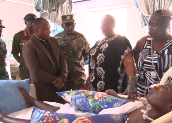 Defence Ministry delegation visits Kumasi stampede victim at KATH