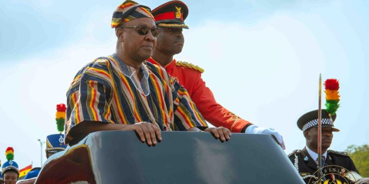 Mahama urges national unity and economic renewal at Ghana’s 69th independence anniversary