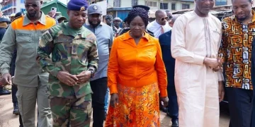 Vice President Opoku-Agyemang visits Accra New Town collapse site