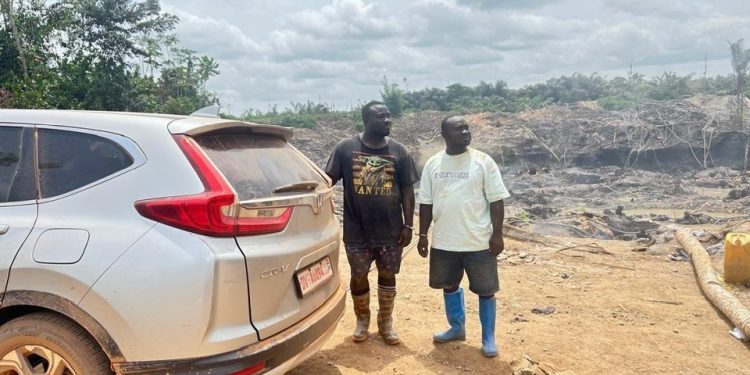 Two arrested as NAIMOS cracks down on illegal Mining in Nzema East