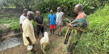 Juabenhene performs rites to unlock Kumasi outer ring road project