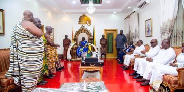 NHIA board pays courtesy call on Asantehene