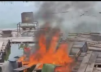 NAIMOS destroys illegal mining equipment in Nzema East crackdown