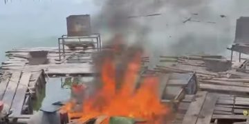 NAIMOS destroys illegal mining equipment in Nzema East crackdown