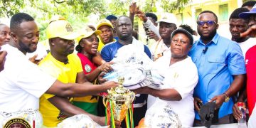 Francis Owusu-Akyaw supports Akyease homecoming and football pitch project with GHC20K, Jerseys and trophies
