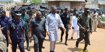 Interior Minister tours Aflao border post, pilar 7 walkway to assess security operations