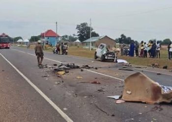 Seven feared dead in VVIP bus and Toyota Sienna collision at Zebilla