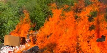 GRA Customs burns seized drugs, Illegal Cigarettes in Wa