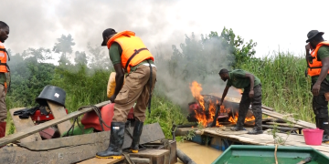 National Concerned Small-Scale Miners Association, Ghana destroys 80 chanfan platforms on River Offin in renewed anti-galamsey operation