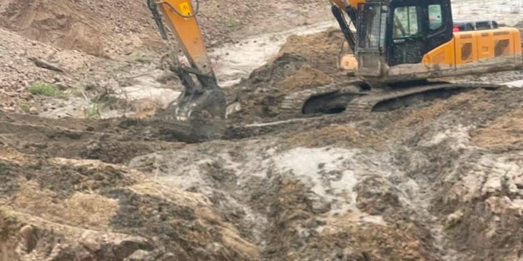 NAIMOS raids suspected illegal mining sites at Ahwiren, seizes equipment and firearms