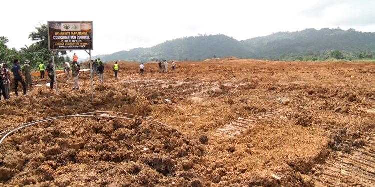 A/R : ARCC reclaims galamsey-ravaged land near Adansi Asokwa Agenda 111 Hospital site