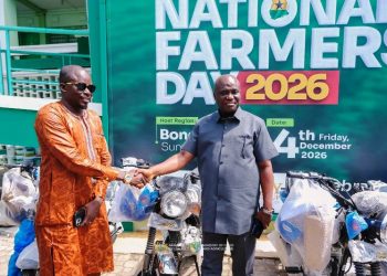 Oboye Azimah donates 10 motorcycles to support 2026 Farmers’ Day