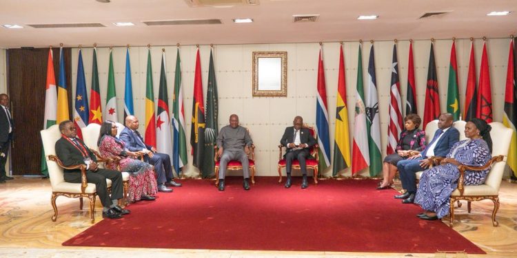 President Mahama in Luanda for 21st AU extraordinary session on conflict resolution. 41 President Mahama in Luanda for 21st AU extraordinary session on conflict resolution.