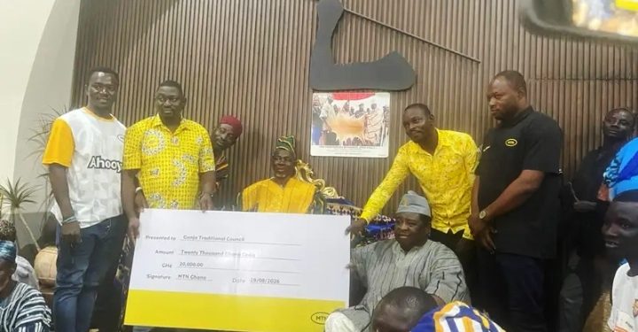 MTN Ghana supports Yagbon Damba with cash and assorted drinks
