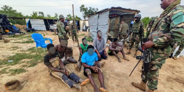 Galamsey raid: 10 arrested, guns and excavators seized in Savannah Region 41 Galamsey raid: 10 arrested, guns and excavators seized in Savannah Region
