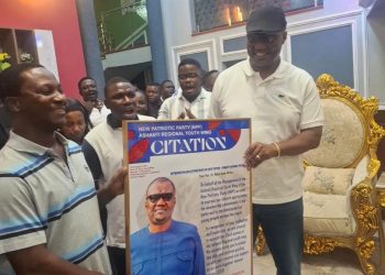 Ashanti NPP Youth Wing confers regional patron honour on Dr Ayew Afriye