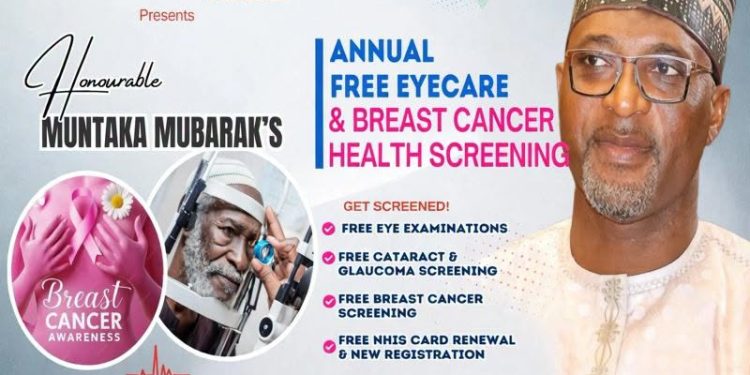Muntaka’s annual free health screening begins today in Asawase