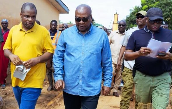 President Mahama donates relief items to Hohoe flood victims