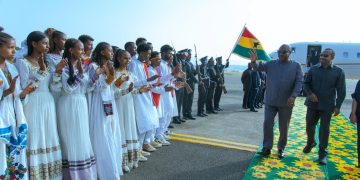 President Mahama arrives in Ethiopia; joins Prime Minister to inaugurate historic Megech Irrigation Project. 37 President Mahama arrives in Ethiopia; joins Prime Minister to inaugurate historic Megech Irrigation Project.
